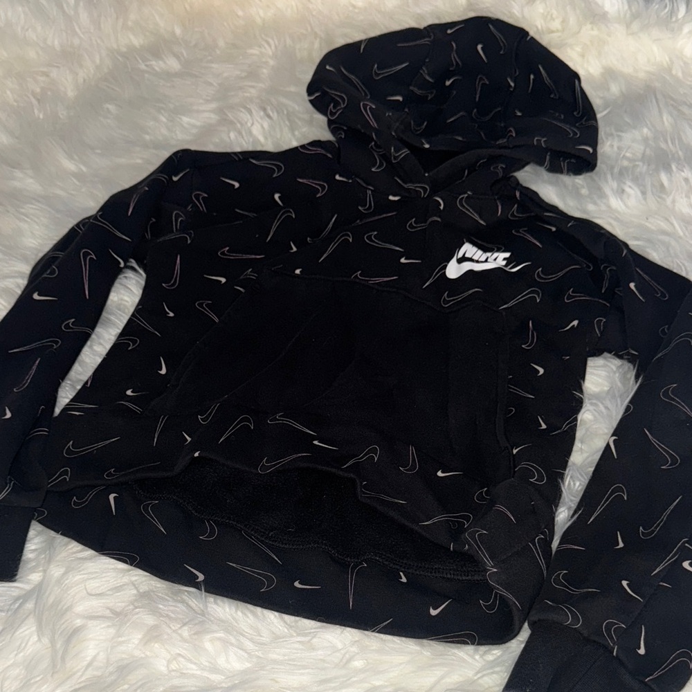 Nike Black Hoodie with White Accents